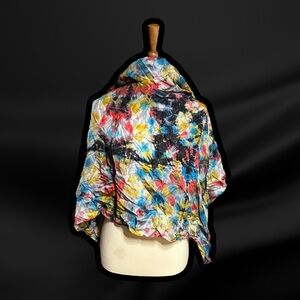 🌈 Amazing Vintage Colorful Abstract Silk Scarf